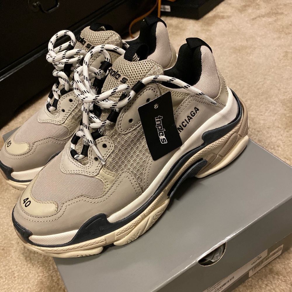Balenciaga Triple S Sneakers Beige